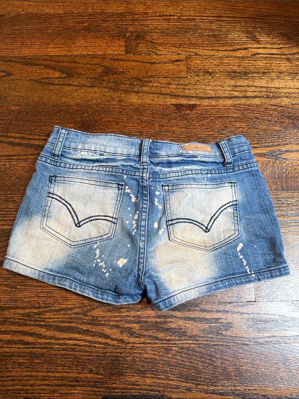 Distressed Light Blue Denim girls youth Shorts - Picture 6 of 9